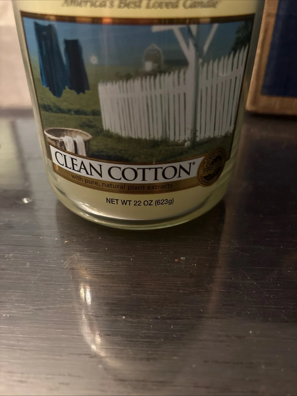 Yankee Candle Clean Cotton Jar Candle - White, Blue, Green